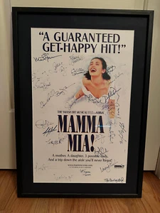 Mama Mia The Musical Poster Signed Framed Window Card Poster - Picture 1 of 6