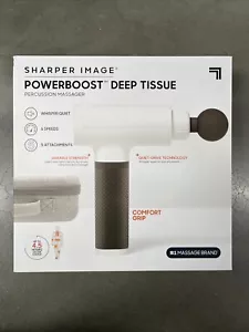 Sharper Image PowerBoost Deep Tissue Pro Massagepistole mit 5 Aufsätzen versiegelt! - Bild 1 von 2