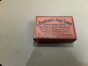 Vintage JOHNSON FOOT SOAP Box With Soap Bar And Paperwork. Great Condition