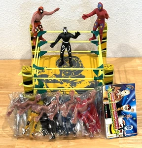 RARE HTF LUCHA LIBRE SUPER RING PROFESSIONAL WRESTLERS & RING ACTION FIGURES - Picture 1 of 17