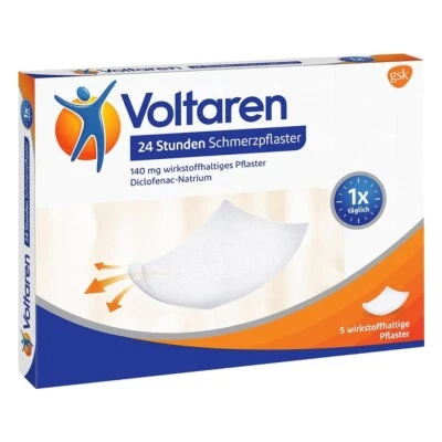 NOVARTIS Voltaren 24 Stunden Schmerzpflaster mit Diclofenac, 5 St PZN 18223321