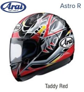 RARE COLLECTORS ITEM #ARAI ASTRO R MOTORCYCLE HELMET - TADDY OKADA RED - £169.99