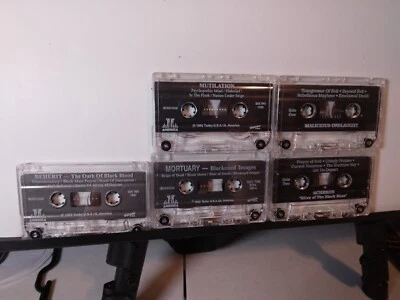 BEHERIT,MUTILATION,MORTUARY + 2 CASSETTE BUNDLE NO CASES OR SLEEVES - Image 1 of 4