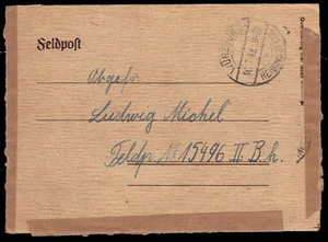 GERMANY - 1943 Feldpost Censored Cover "Wurzburg - Heidingfeld" - Picture 1 of 3
