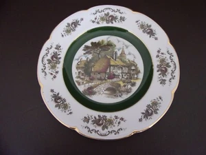 Wood & Sons Ascot Service Plate Village Scene Wall Plate - Picture 1 of 6