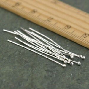 16/20/30/40/50mm Ball Head Pins 100PCS Silver Gold Plated  Jewelry Finding
