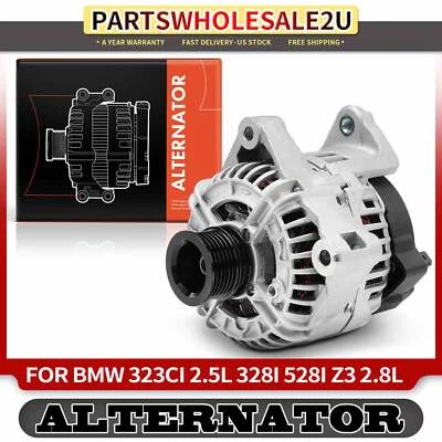 New Alternator for BMW 323Ci 2.5L 328i 528i Z3 L6 2.8L 120 Amp 12 V CW 6-Groove - Image 1 of 4