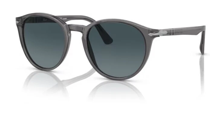 PERSOL PO3152S 1196S3 Transparent Grey Blue Polarized 52 mm Mens Sunglasses