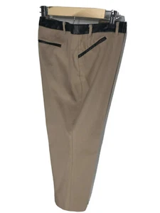 Pantalone chino beige dritto alla caviglia donna taglie forti 1X/18 elasticizzato vita alta - Foto 1 di 10
