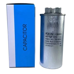 40/5 uF 40+5 MFD Capacitor 370 or 440 VAC Dual Run Capacitor AC Universal - Picture 1 of 6