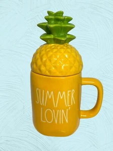 Rae Dunn Artisan Collection Summer Lovin 'Kaffeebecher Ananasdeckel Neuwertig - Bild 1 von 10