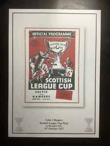 1957-58 Celtic v Rangers v Scottish League Cup Final Programme PRINT - Picture 1 of 1
