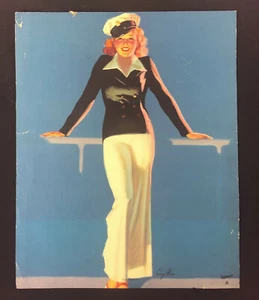 EARL MORAN PIN UP ART SHIPSHAPE BROWN & BIGELOW - Picture 1 of 3