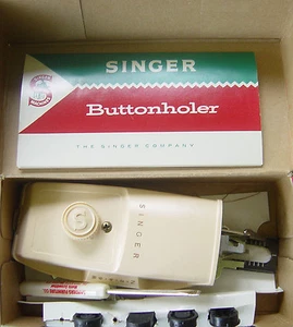 Vintage Singer Buttonholer Sewing Machine Attachment No. 489500 with Templates - Picture 1 of 2