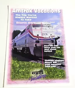 Vintage C. 1990s Amtrak Vacations National Passenger Rail Travel Brochure - Picture 1 of 2