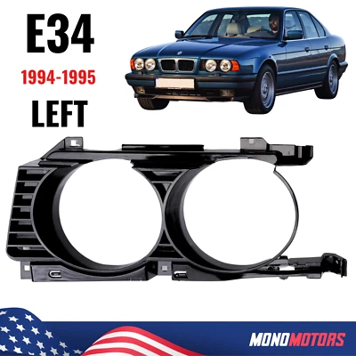 Rejilla de faros izquierda para BMW E34 530i 540i 1994 1995 rejilla de faros de plástico Foto 1 de 4