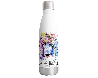 Poodle Personalised Custom Bottle with your Text/name Bridge Dog Pet 500ml - Image 1 of 4