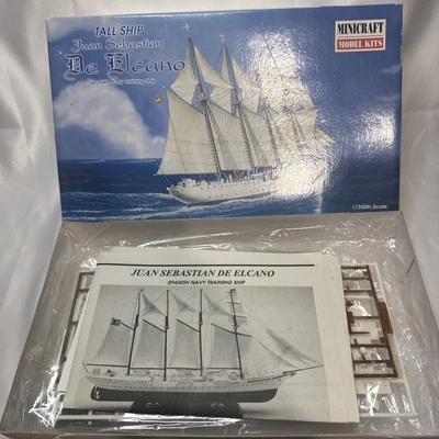 Juan Sebastian De Elcano Spanish Navy Training Ship Minicraft Model Kit open box - Image 1 of 4