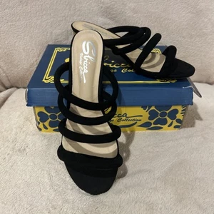 Sandali scamosciati neri Sbicca collezione vintage "Alysheba" taglia 9 slip on cinturino nuovi con scatola - Foto 1 di 11