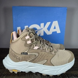 Hoka One One Anacapa 2 Mid GTX Womens Size 6.5 B Gore-Tex Hiking Shoes Dune Ice - Picture 1 of 12