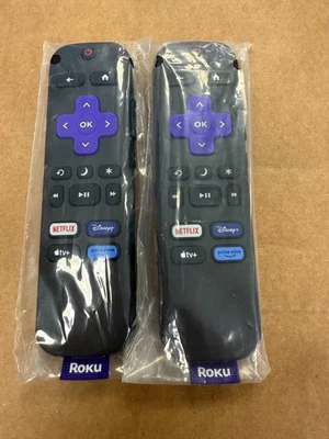 2 Pieces NEW Original ROKU 3026000138 Remote Control + Batteries - Image 1 of 2
