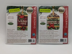 Kits de adornos de punto de cruz de plástico de 2 dimensiones "Snow Friends" "Canción de invierno" - Imagen 1 de 7