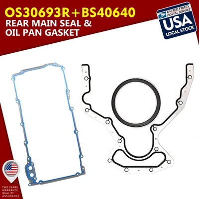 Junta del cárter de aceite del motor y sello principal trasero apto para GMC Savana 3500 Chevrolet Caprice Foto 1 de 4