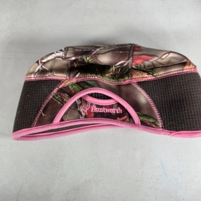 Huntworth PonyTail Fleece Lined Camo Beanie Green/Pink Women’s Size M/L Winter - Image 1 of 4