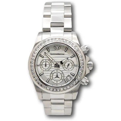 Technomarine Manta Ray Women's 38mm Silver Crystal Luxe Chrono Watch TM-222009 - Image 1 of 4