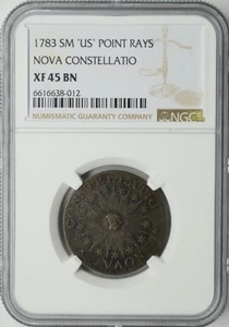 1783 NOVA CONSTELLATIO SM "US" POINT RAYS NGC XF 45 BN - Picture 1 of 2