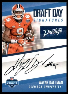 2017 Prestige Draft Day Signatures #17 Wayne Gallman Autograph - Image 1 of 2