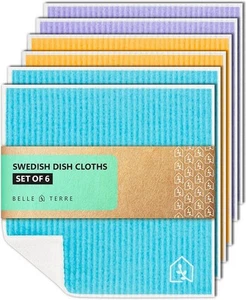 Swedish Dish Cloths for Kitchen - Reusable Dishcloths for Washing Dishes - Ea... - Picture 1 of 8
