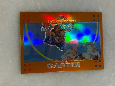 Vince Carter 2007-08 Topps Chrome Orange Refractor New Jersey Nets 57/199 E23 - Image 1 of 2