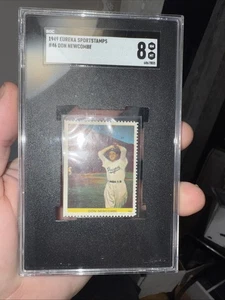 1949 Eureka Sportstamps #46 Don Newcombe SGC 8 Rookie RC ROY MVP Cy Young Legend - Picture 1 of 4