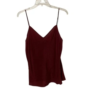 Brooks Brothers Maroon Red Silk Camisole Top Womens Size 12 Lightweight Layering - Picture 1 of 7