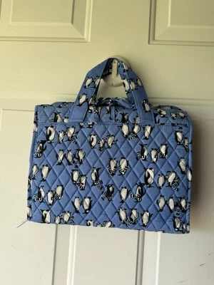 Vera Bradley Blue Penguins Hanging Travel Organizer  Toiletry Makeup Bag New - Image 1 of 4
