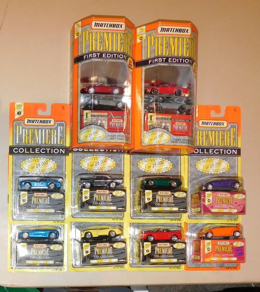 Matchbox Premiere Collection - Lot of 10 - w/ First Edition Jaguar & El Camino - Image 1 of 1