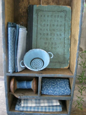Antique Child's German Toy Blue Graniteware Colander - Image 1 of 4