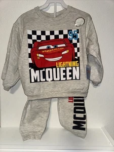 Conjunto Sudadera y Pantalones Gris Lightning McQueen Disney Cars Talla 4T - Imagen 1 de 7
