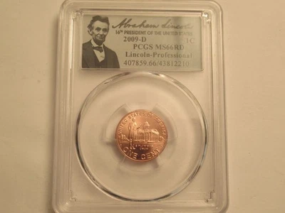 2009 D US Mint Lincoln Penny, Professional Life, PCGS MS66 RD, Signature Holder - Image 1 of 4