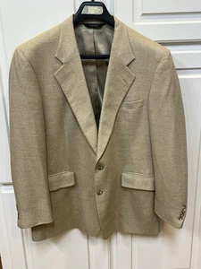 Jos A Bank executive collection Gordon herringbone Wool Silk Linen Blazer 44 - Picture 1 of 14