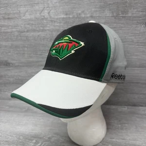 Minnesota Wild Stretch Mütze Herren tailliert L/XL schwarz grau NHL Hockey Reebok Freizeit - Bild 1 von 7
