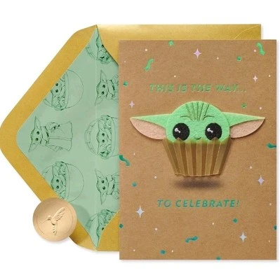 Papyrus Star Wars Birthday Card Yoda  - Image 1 of 4