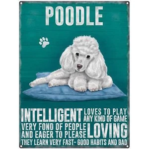Vintage Style Metal Dog Sign Retro Hanging Plaque Breed Characteristics - 20cm - Picture 1 of 66