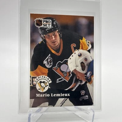 1991-92 Pro Set FRENCH Mario Lemieux Hockey Card #581 Mint FREE SHIPPING - Image 1 of 3