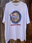 VTG Western Arlines DC-10 Spaceship T-Shirt Size 2XL Hanes 50/50 Double sided 