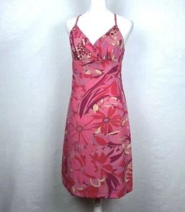 Vintage 90s Y2K Barbie Mod Floral Dress Stretch Express Sz 5 / 6 - Picture 1 of 6
