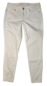 Mujer The Limited Denim Blanco Pierna Ajustada 917 con Cremallera Pierna Inferior 6R - Imagen 1 de 9