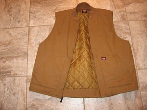 Wrangler Workwear Herren gesteppte Ente Arbeitsweste hellbraun Gr. XLg 46-48 - Bild 1 von 6
