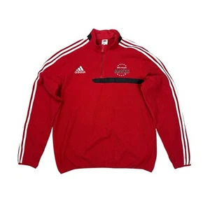 Adidas Quarter Zip Michigan Hawks Fleece Gr. XL Rot USA Pullover Vintage Style  - Bild 1 von 6